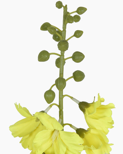 Homesake® Faux Delphinium Stem | Dried Look Artificial Flower for Vases & Home Decor set of 2, Burnt Orange