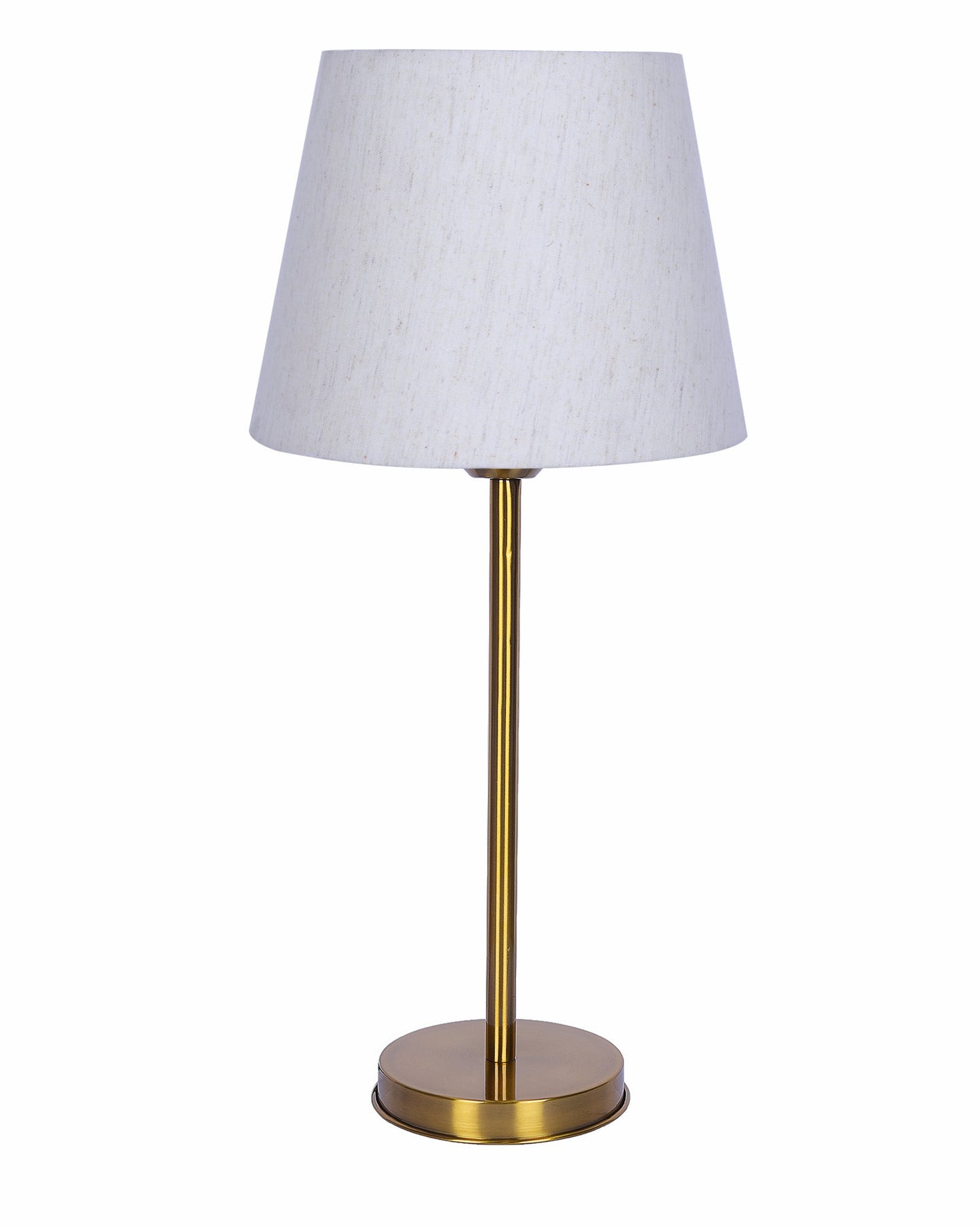 Gold Table Lamp for Living Room & Bedroom | Modern Metal Bedside Lamp | Elegant Nightstand Light for Home Décor | Stylish Study & Office Desk Lamp, Black Taper Drum
