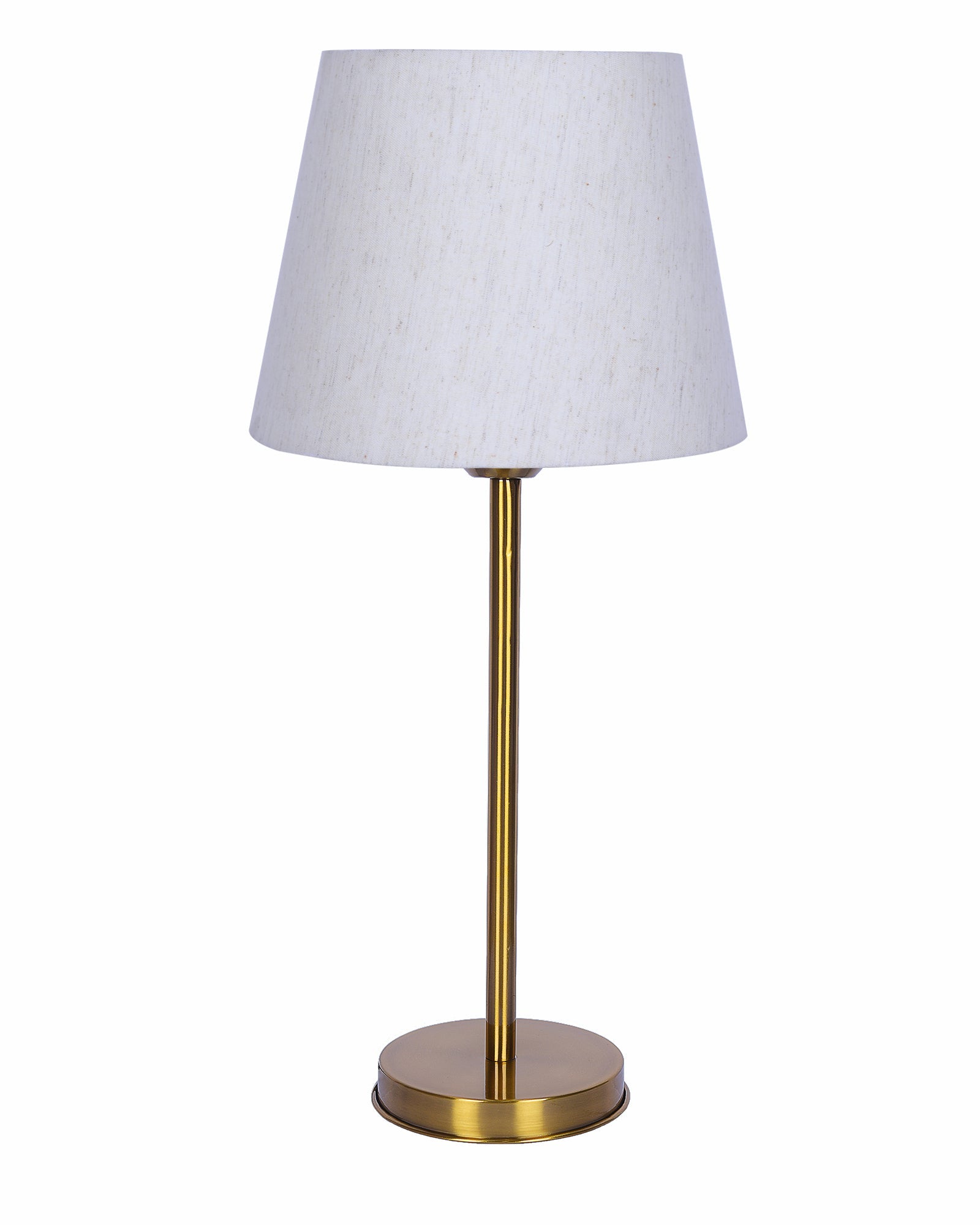 Gold Table Lamp for Living Room & Bedroom | Modern Metal Bedside Lamp | Elegant Nightstand Light for Home Décor | Stylish Study & Office Desk Lamp, Black Taper Drum