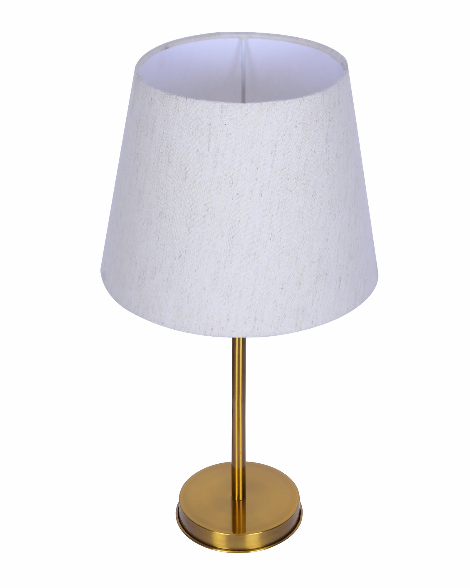 Gold Table Lamp for Living Room & Bedroom | Modern Metal Bedside Lamp | Elegant Nightstand Light for Home Décor | Stylish Study & Office Desk Lamp, Black Taper Drum