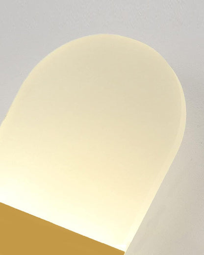 Modern LED Acrylic Wall Light for Living Room | Frosted Panel Sconce Vertical Panel Wall Mounted – Warm White, Indoor Decorative Lighting, Oval, Gold