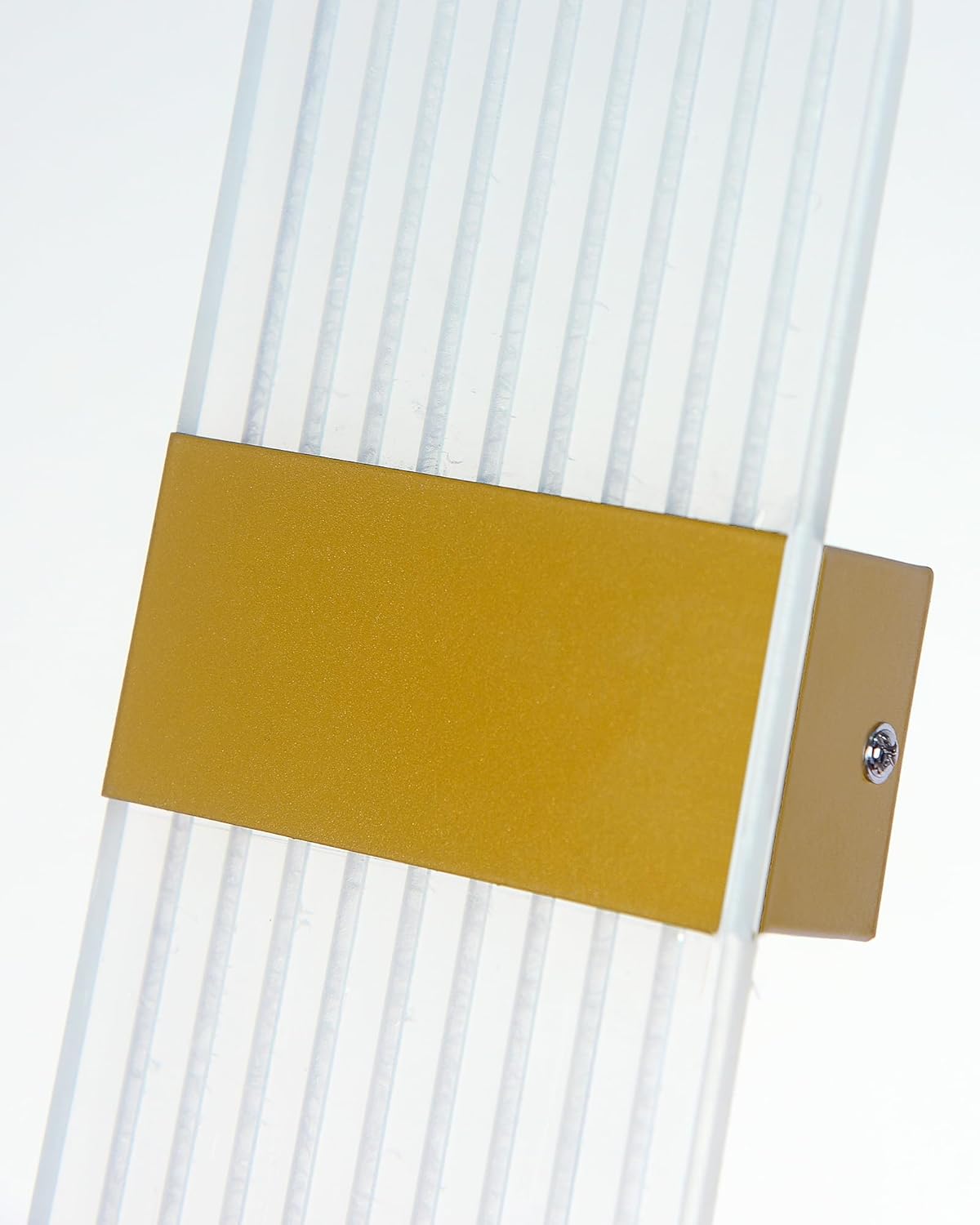 Modern LED Acrylic Wall Light for Living Room | Frosted Panel Sconce Vertical Panel Wall Mounted – Warm White, Indoor Decorative Lighting, Oval, Gold