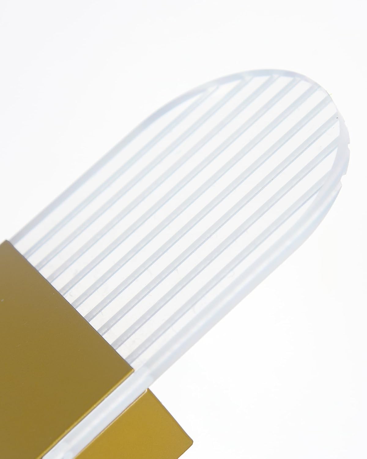 Modern LED Acrylic Wall Light for Living Room | Frosted Panel Sconce Vertical Panel Wall Mounted – Warm White, Indoor Decorative Lighting, Oval, Gold