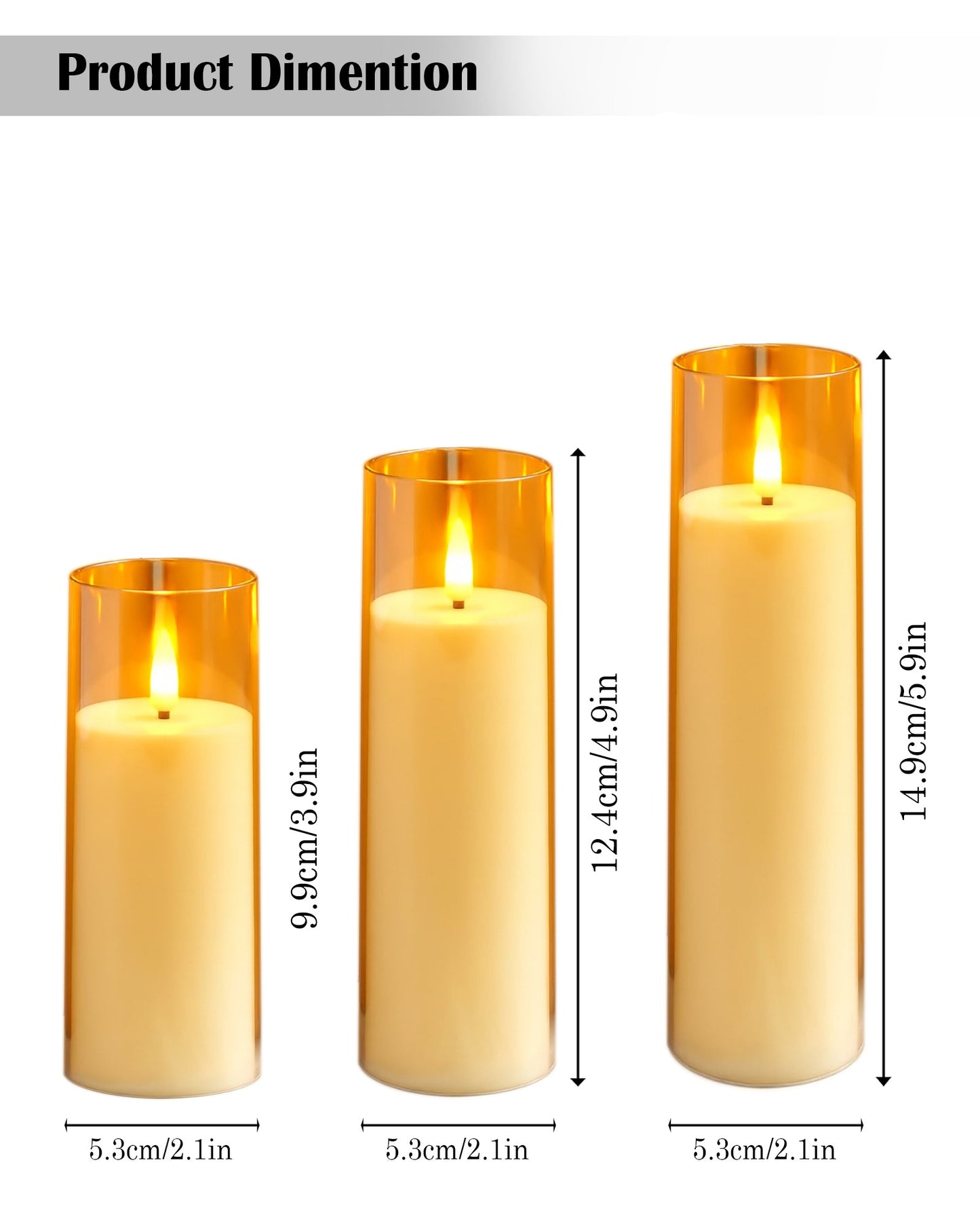 3 Pcs LED Tea Light Candles | Flameless, Smokeless, Unscented | for Home Decor, Diwali, Room Decoration Lights, Balcony & Festival & Gift