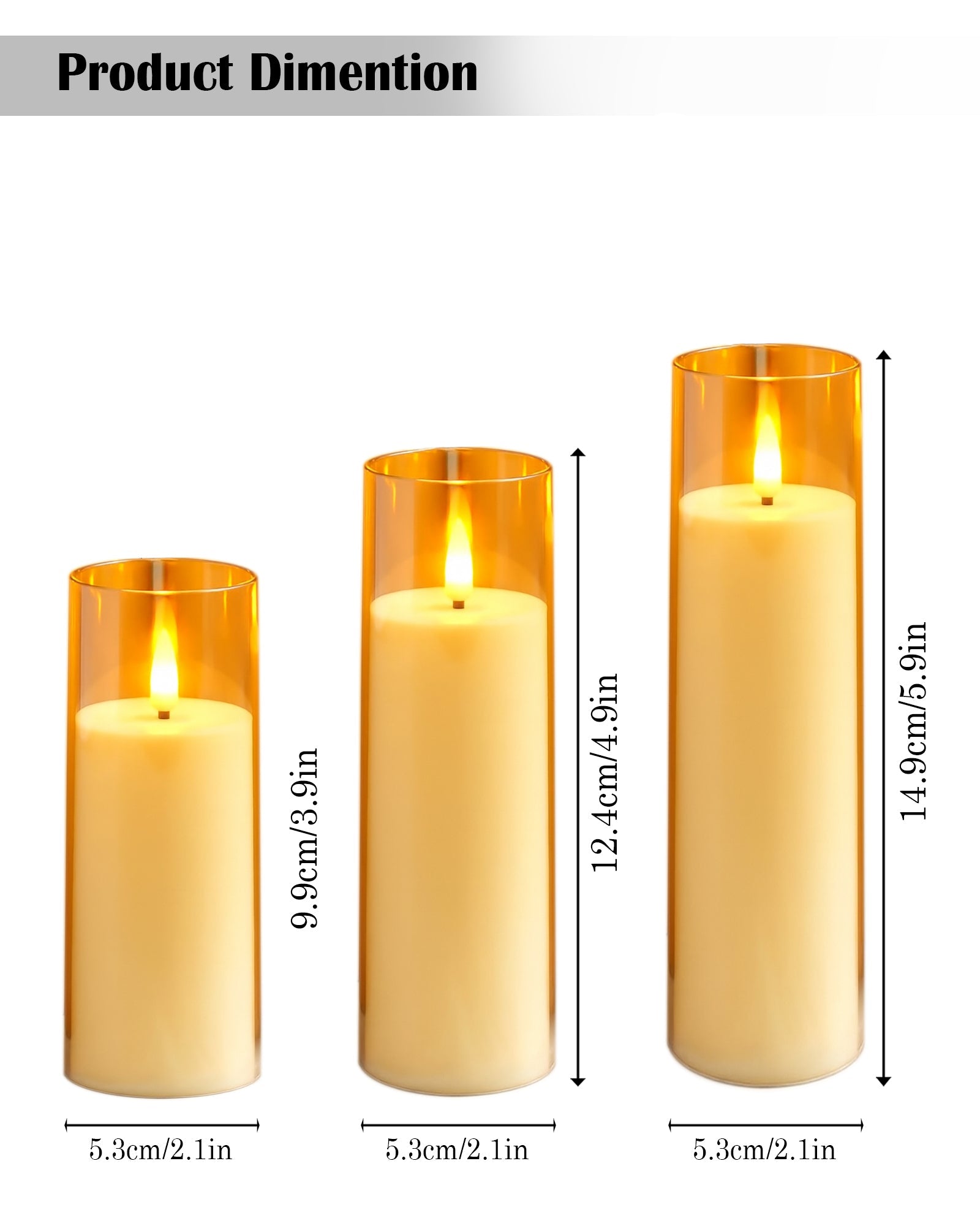 3 Pcs LED Tea Light Candles | Flameless, Smokeless, Unscented | for Home Decor, Diwali, Room Decoration Lights, Balcony & Festival & Gift