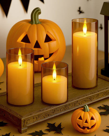 3 Pcs LED Tea Light Candles | Flameless, Smokeless, Unscented | for Home Decor, Diwali, Room Decoration Lights, Balcony & Festival & Gift