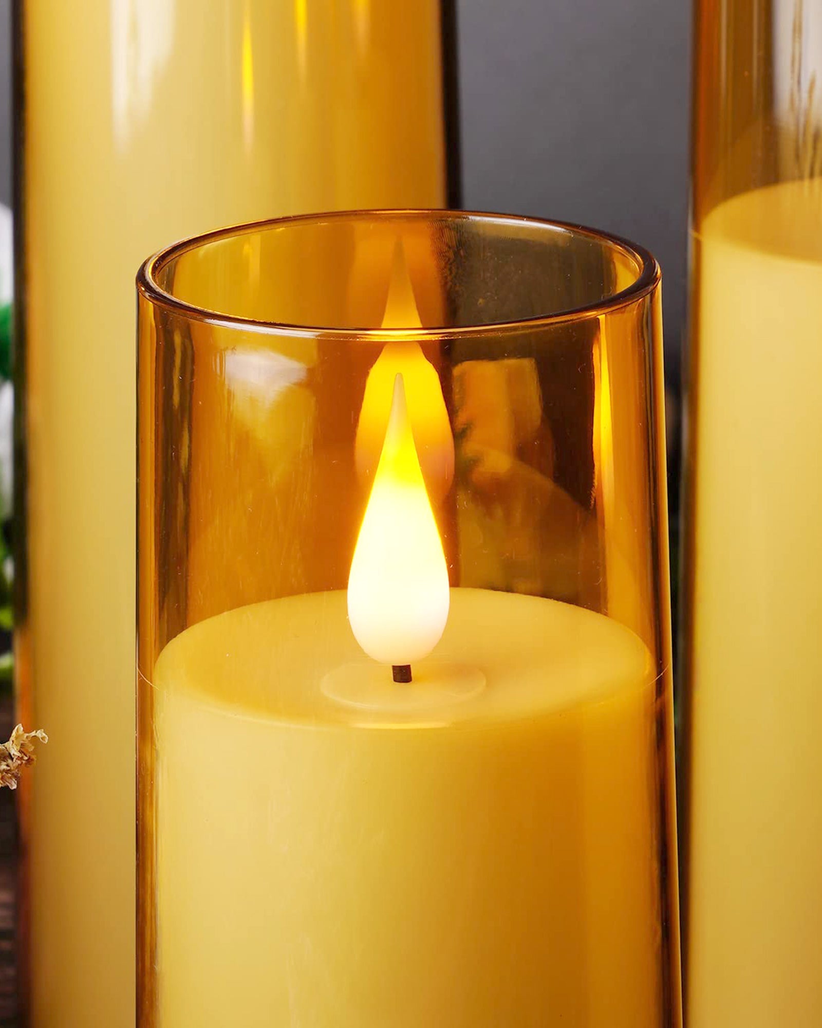 3 Pcs LED Tea Light Candles | Flameless, Smokeless, Unscented | for Home Decor, Diwali, Room Decoration Lights, Balcony & Festival & Gift