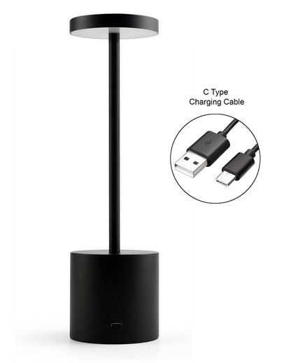 Table Lamps Rechargeable Set of 1, Portable LED Desk Lamp, Battery Powered Wireless Table Light, LED Cordless Desk Lamp, Wireless Portable Desk & Bedside Lamp for Home, Café & Restaurant