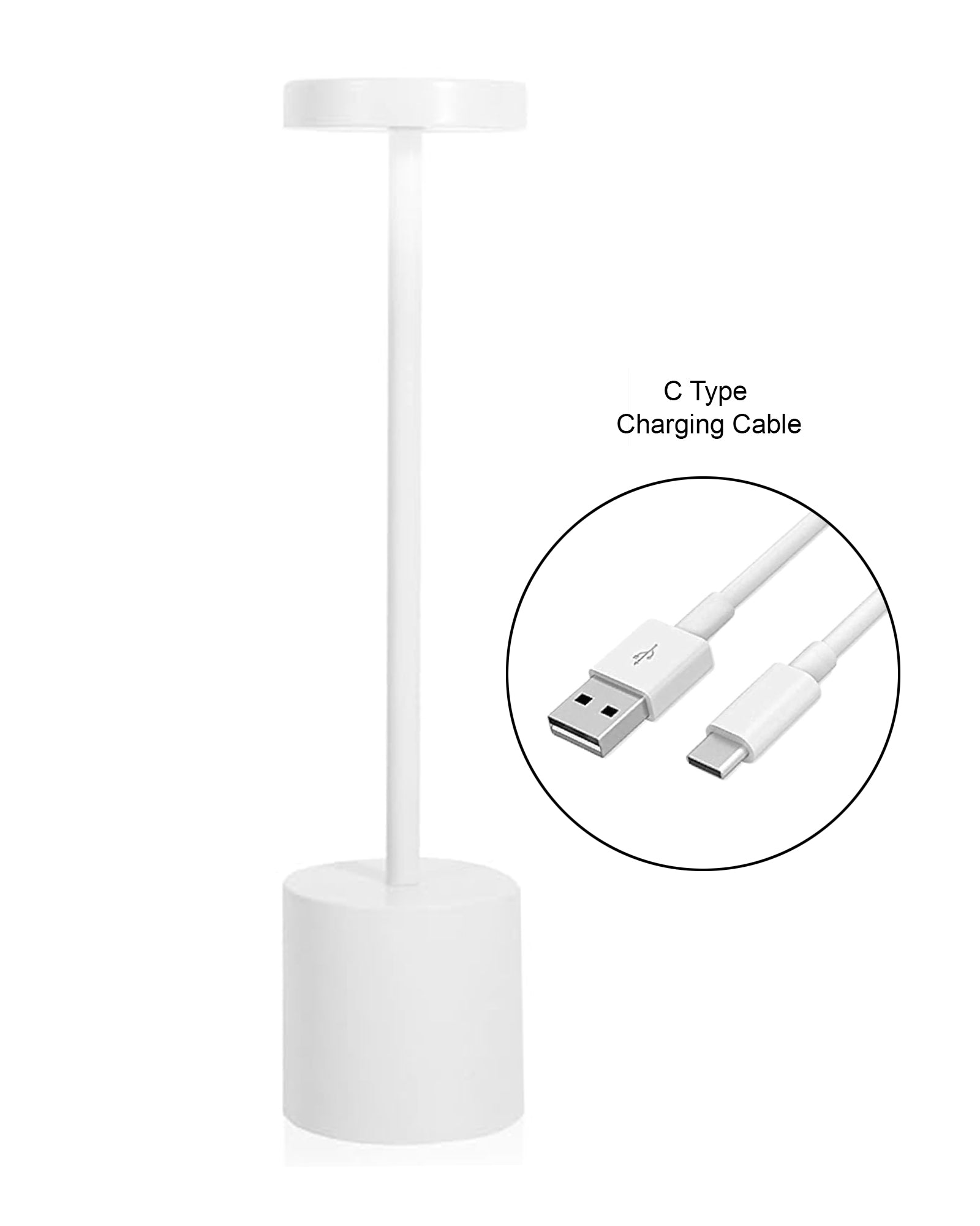 Table Lamps Rechargeable Set of 1, Portable LED Desk Lamp, Battery Powered Wireless Table Light, LED Cordless Desk Lamp, Wireless Portable Desk & Bedside Lamp for Home, Café & Restaurant