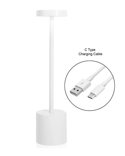 Table Lamps Rechargeable Set of 1, Portable LED Desk Lamp, Battery Powered Wireless Table Light, LED Cordless Desk Lamp, Wireless Portable Desk & Bedside Lamp for Home, Café & Restaurant
