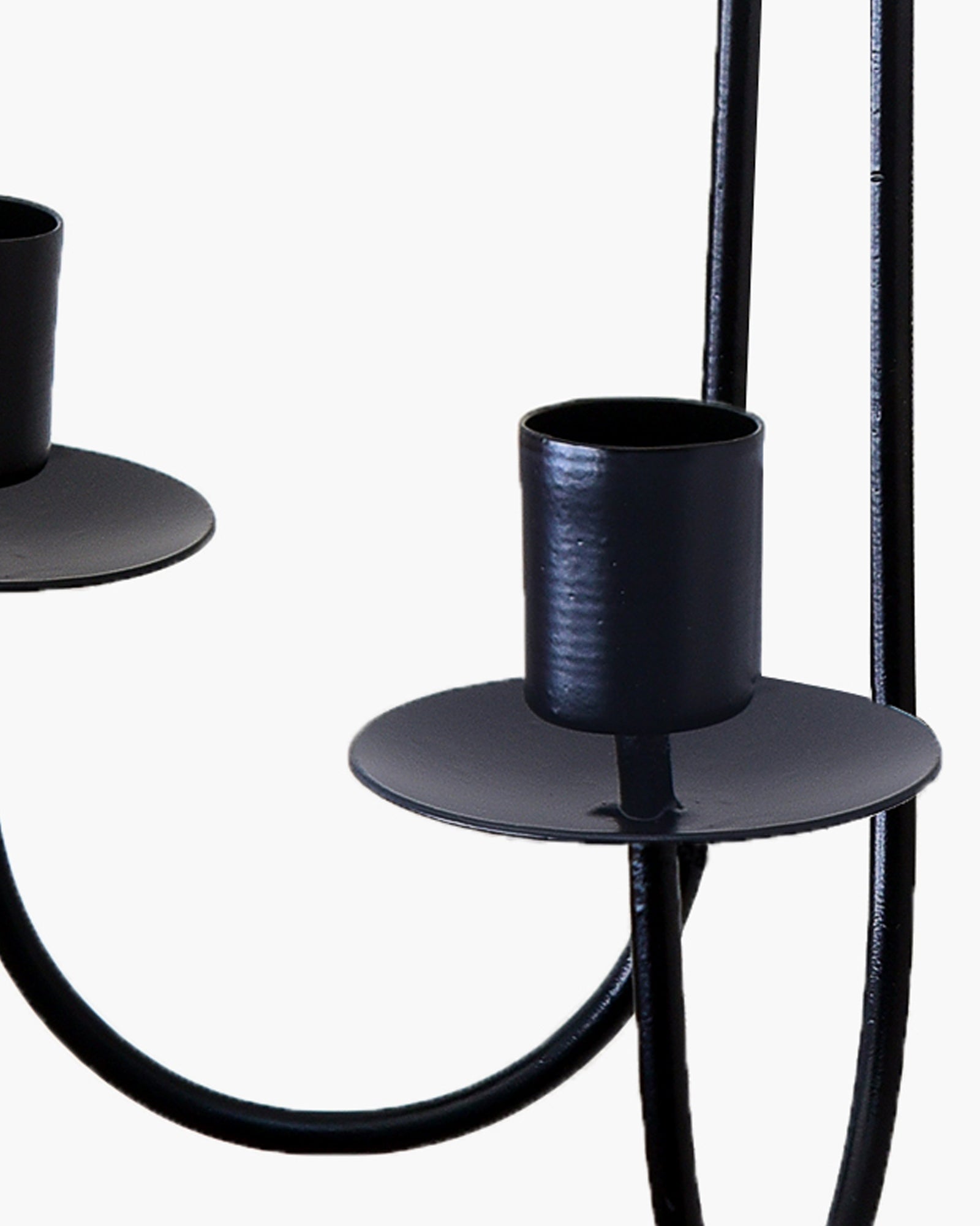 Wall Candle Holder Stand for Living Room, Black Metal Wall Sconce with Dual Taper Candle Holder, Decorative Candle Stand for Home Décor