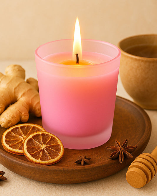 Premium Scented Candles in Glass, Small 2.5 Inch Wax Colored Votive Candles with Fragrance for Diwali Home Decor Light Wedding Party Favors Table Centerpiece, 11 Hours Burning, Vanilla