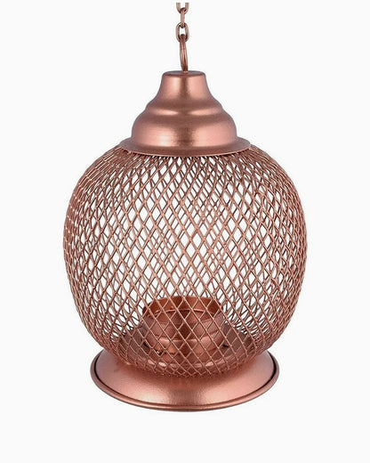 Wire Mesh Metal Tea Light Candle Holder – Decorative Tabletop Stand for Home, Diwali & Festive Décor, Golden