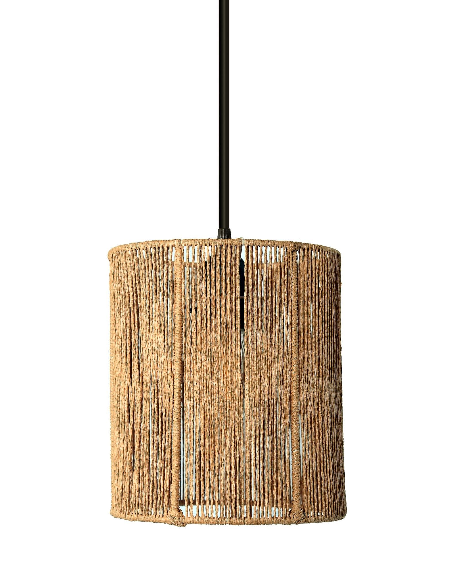 Homesake® Natural Raffia Triple Pendant Cluster Light, Boho Handwoven Textured Hanging Lamp, Modern Organic Interiors, Modern Pendant Light for Home Décor, Jute Hanging Ceiling Lamp