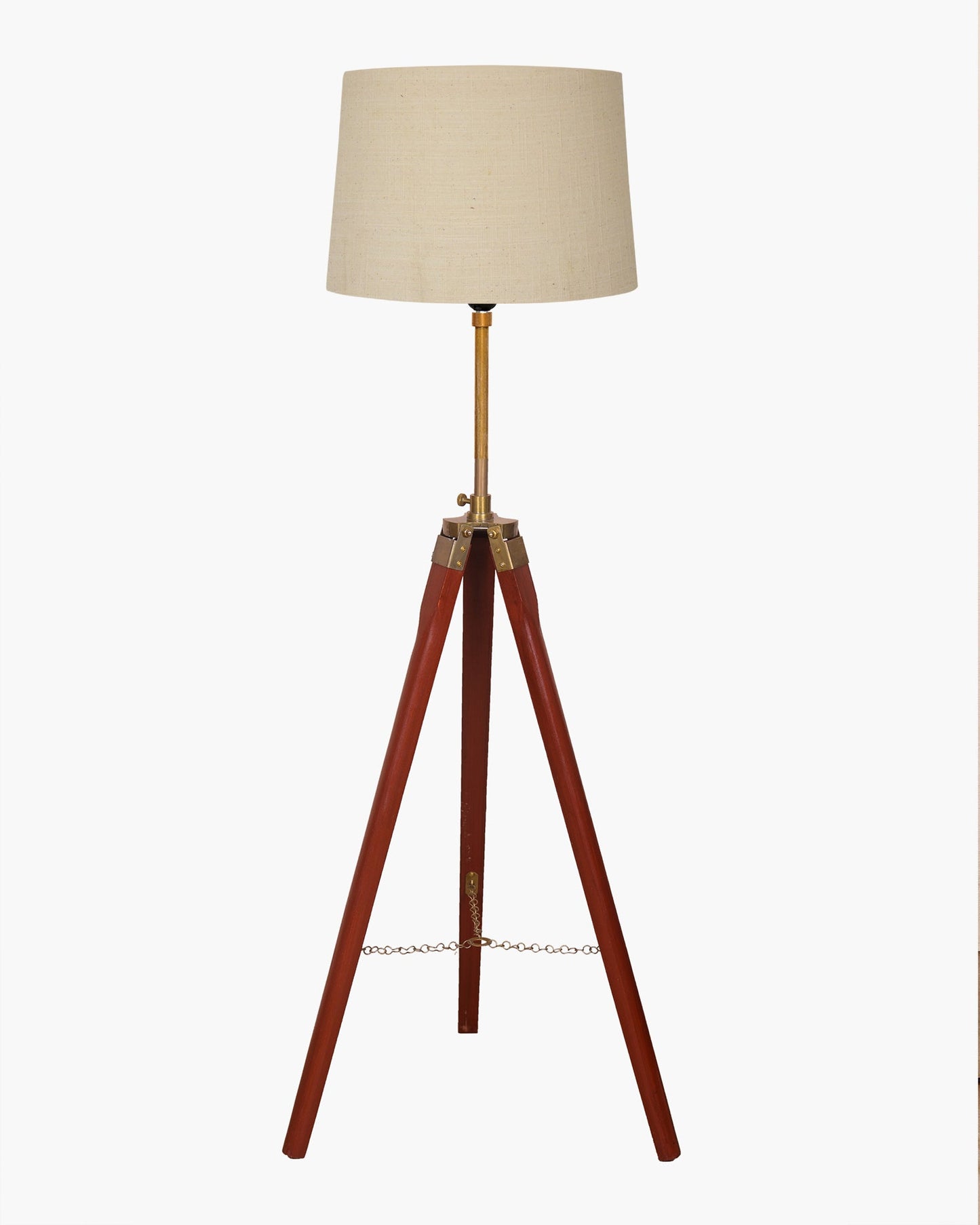 Homesake® Marinor Tripod Floor Lamp | Wooden Nautical Design with Fabric Shade | Living Room & Bedroom Home Decor Lighting