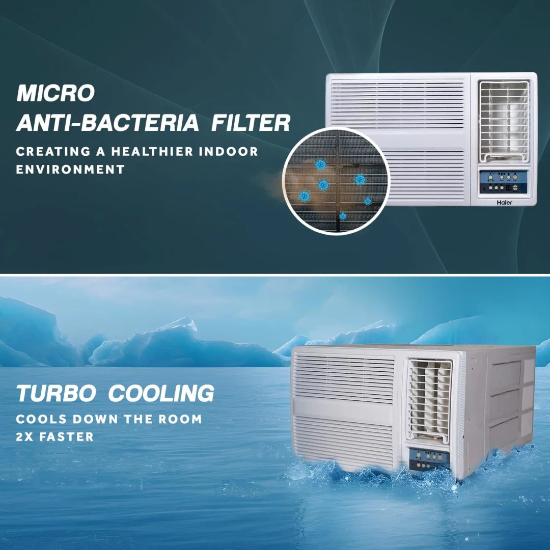 Haier 1 Ton 3 Star Fix Speed Side Flow Window AC