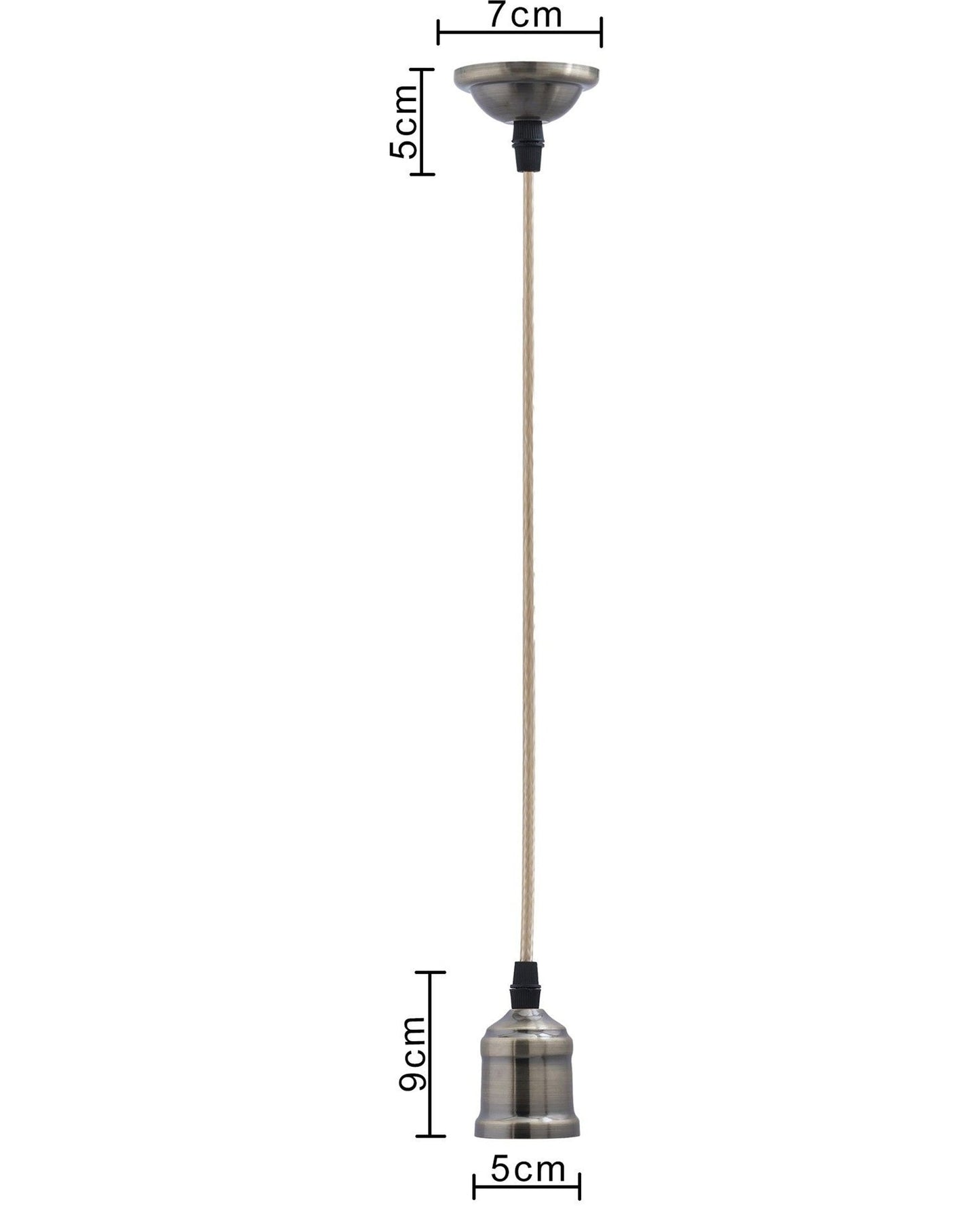 Homesake® Edison Filament Metallic Black Bronze Bulb Holder, Urban, Retro, Nordic Style, With Fixture, Set of 2
