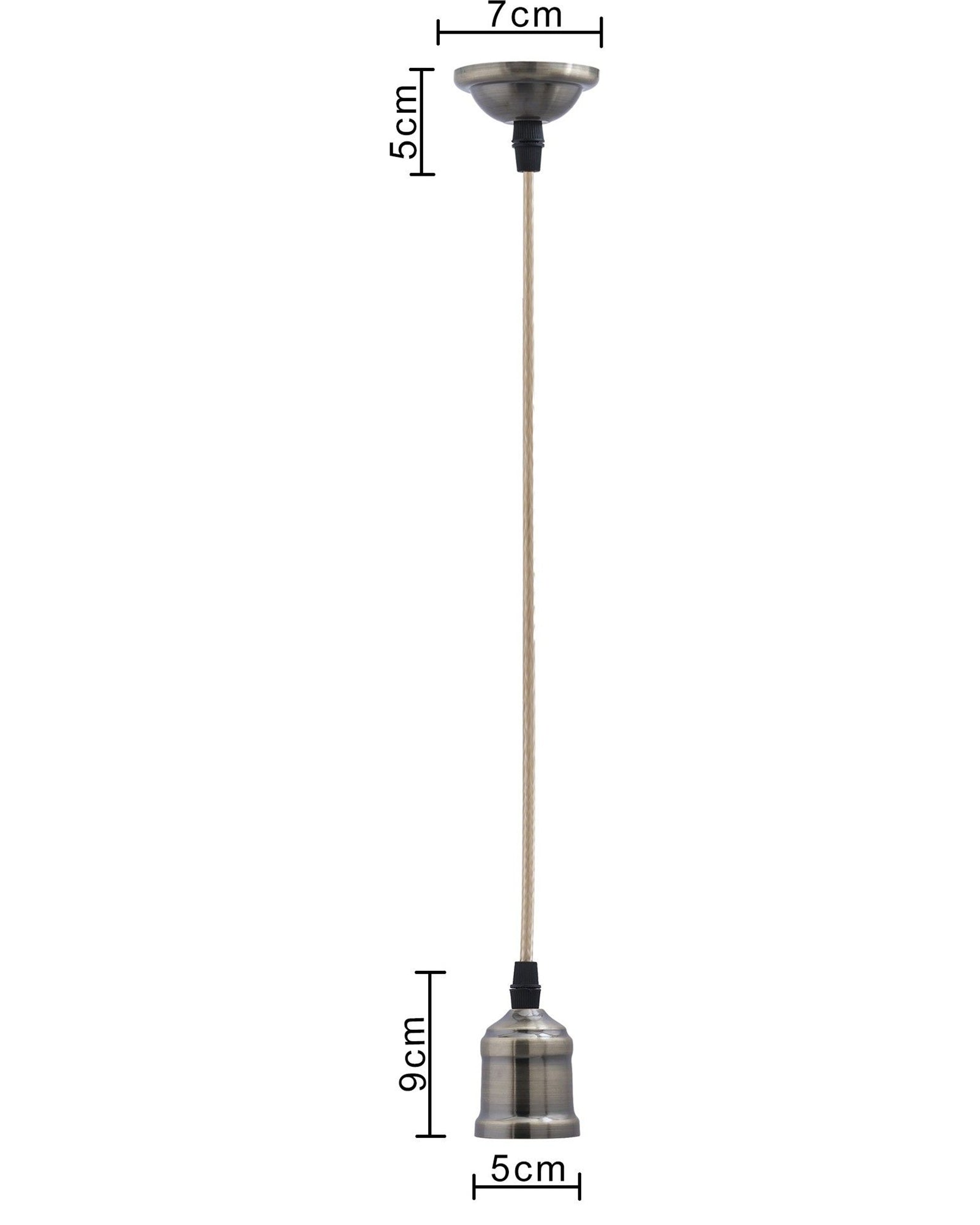 Homesake® Edison Filament Metallic Black Bronze Bulb Holder, Urban, Retro, Nordic Style, With Fixture, Set of 2