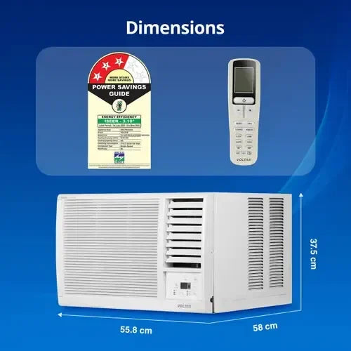 Voltas 1 Ton 3 Star Fixed Speed Window AC | 100% Copper | Turbo Cooling