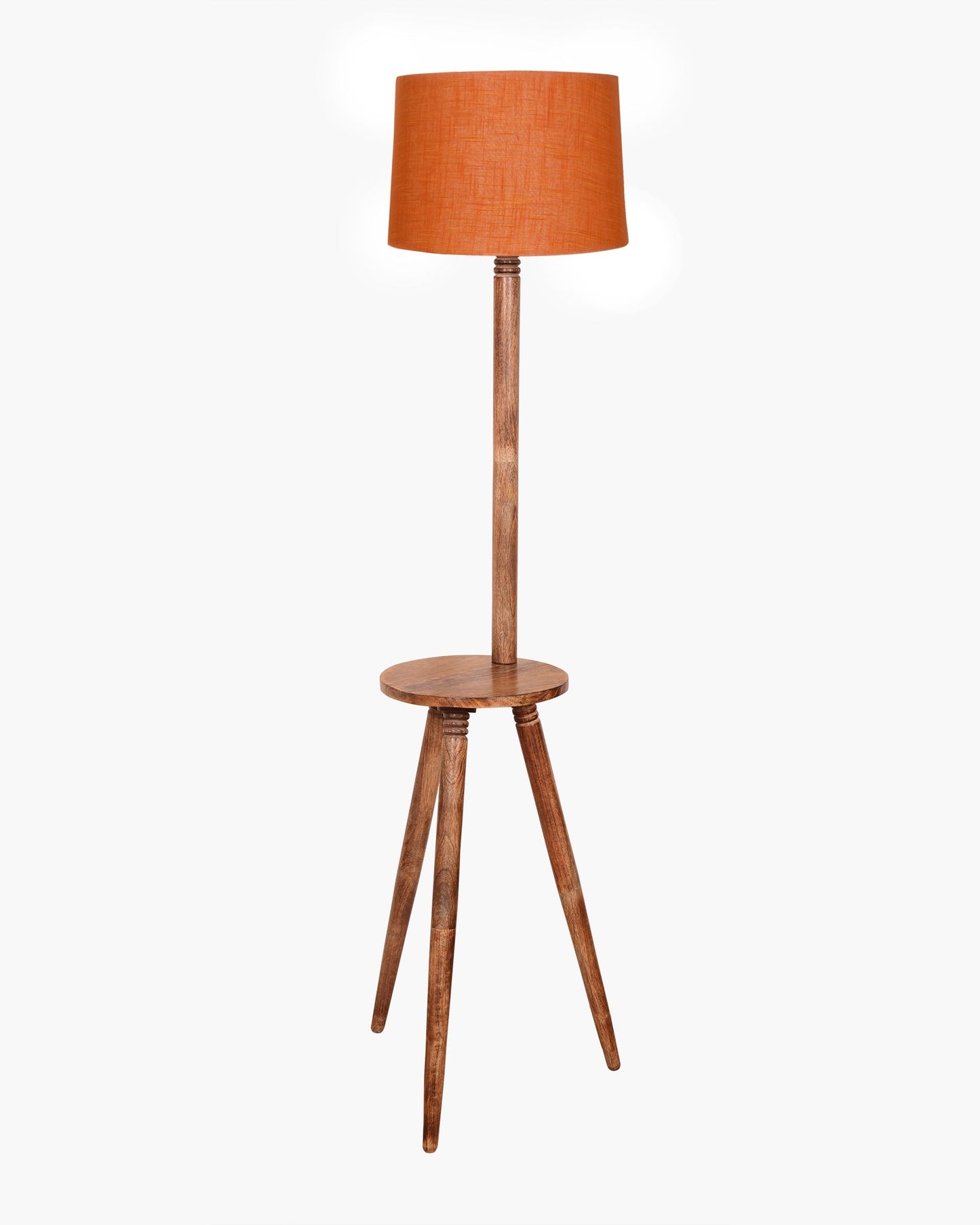 Table,Tripod Wooden Floor Lamp, Mid Century Standing Lamp, E27 Lamp Base, With Shade Modern Design Floor Reading Lamp for Living Room Bedroom, Study Room and Office