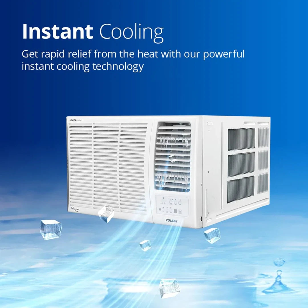 Voltas 1.5 Ton, 5 Star, Inverter Window AC (Copper, 2-in-1 Adjustable Mode, Vertis Elite)